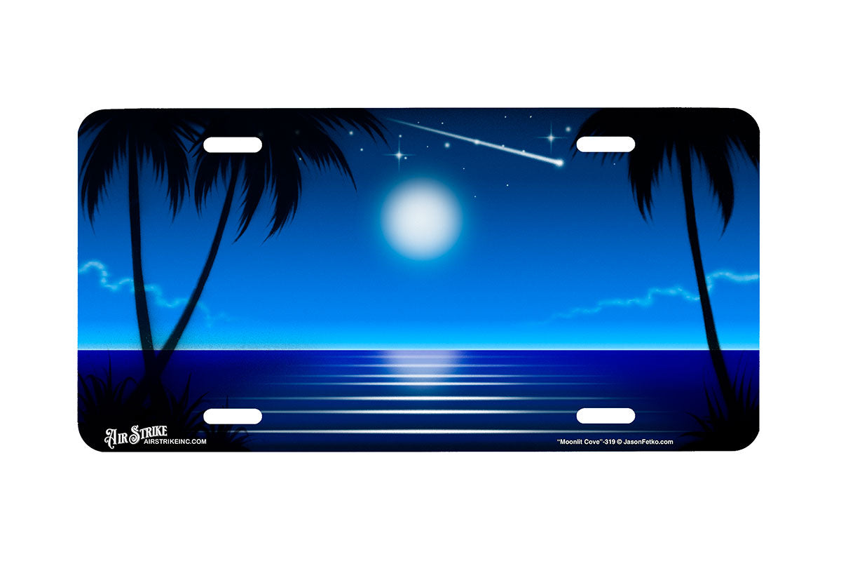 "Moonlit Cove" - Decorative License Plate