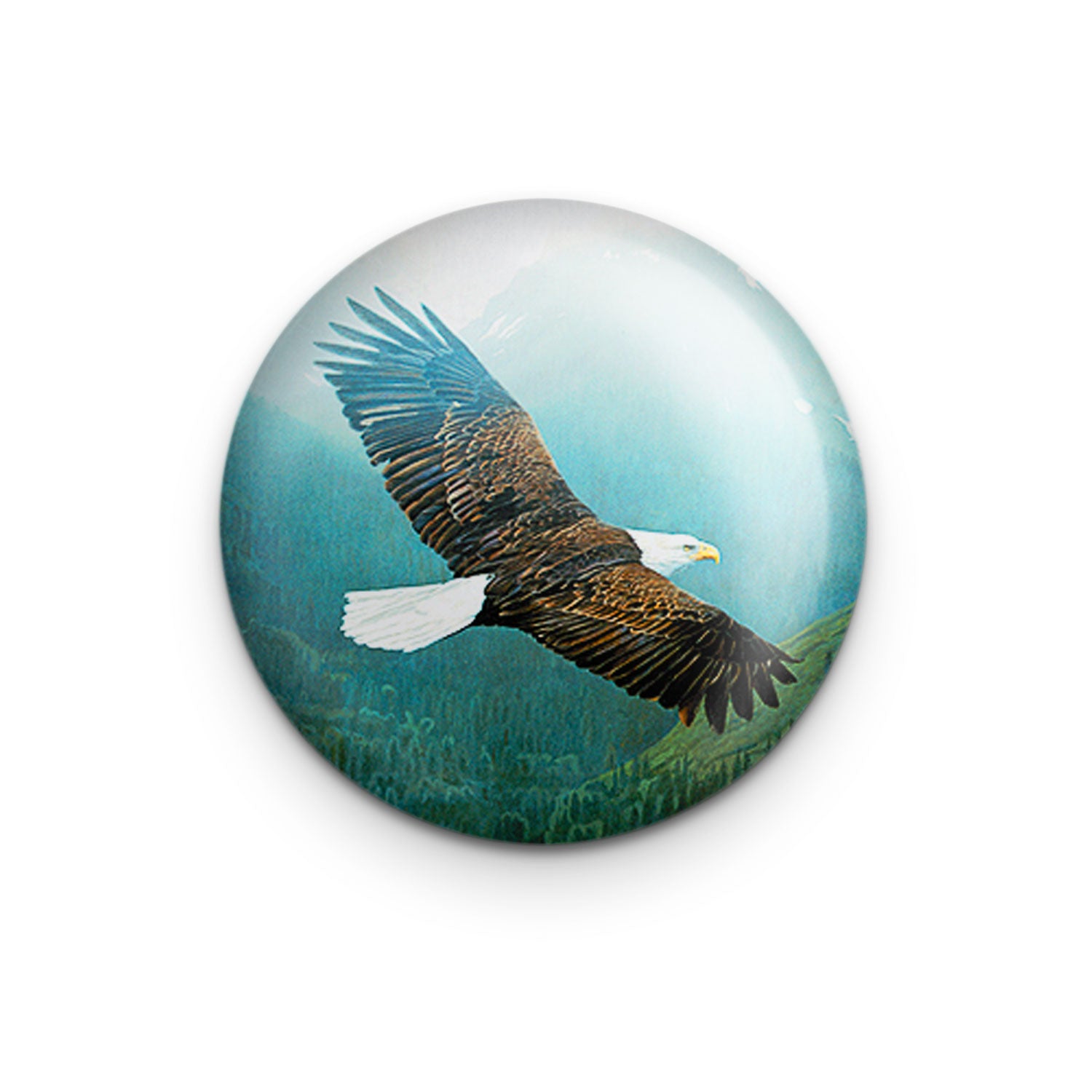 "In To The Mist" - 1" Round Pinback Button