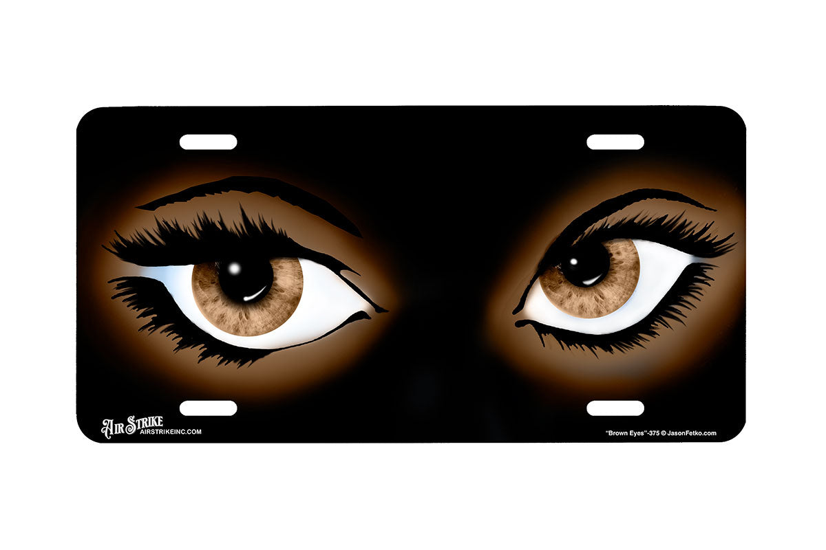 "Brown Eyes" - Decorative License Plate