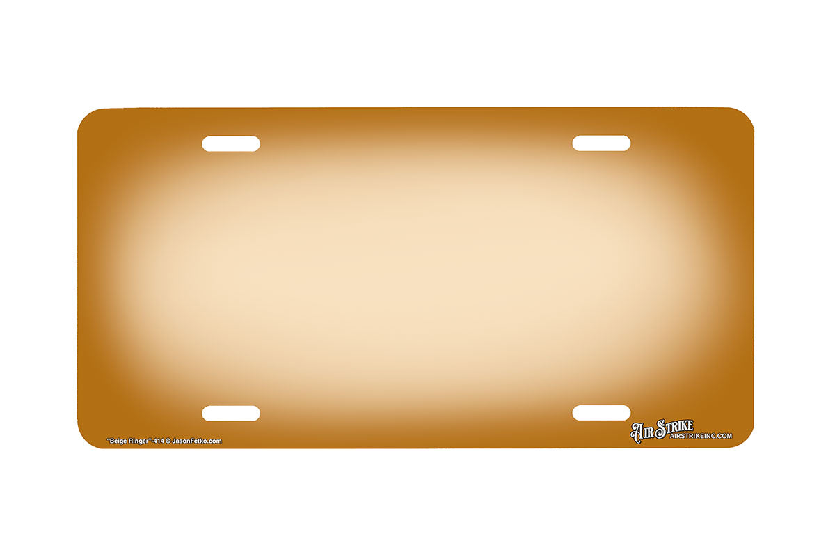 "Beige Ringer" - Decorative License Plate