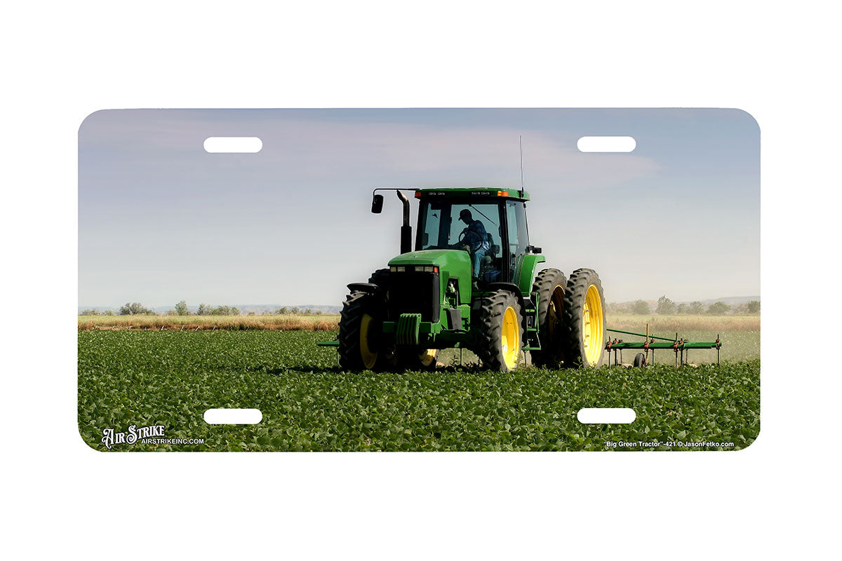 "Big Green Tractor" - Decorative License Plate