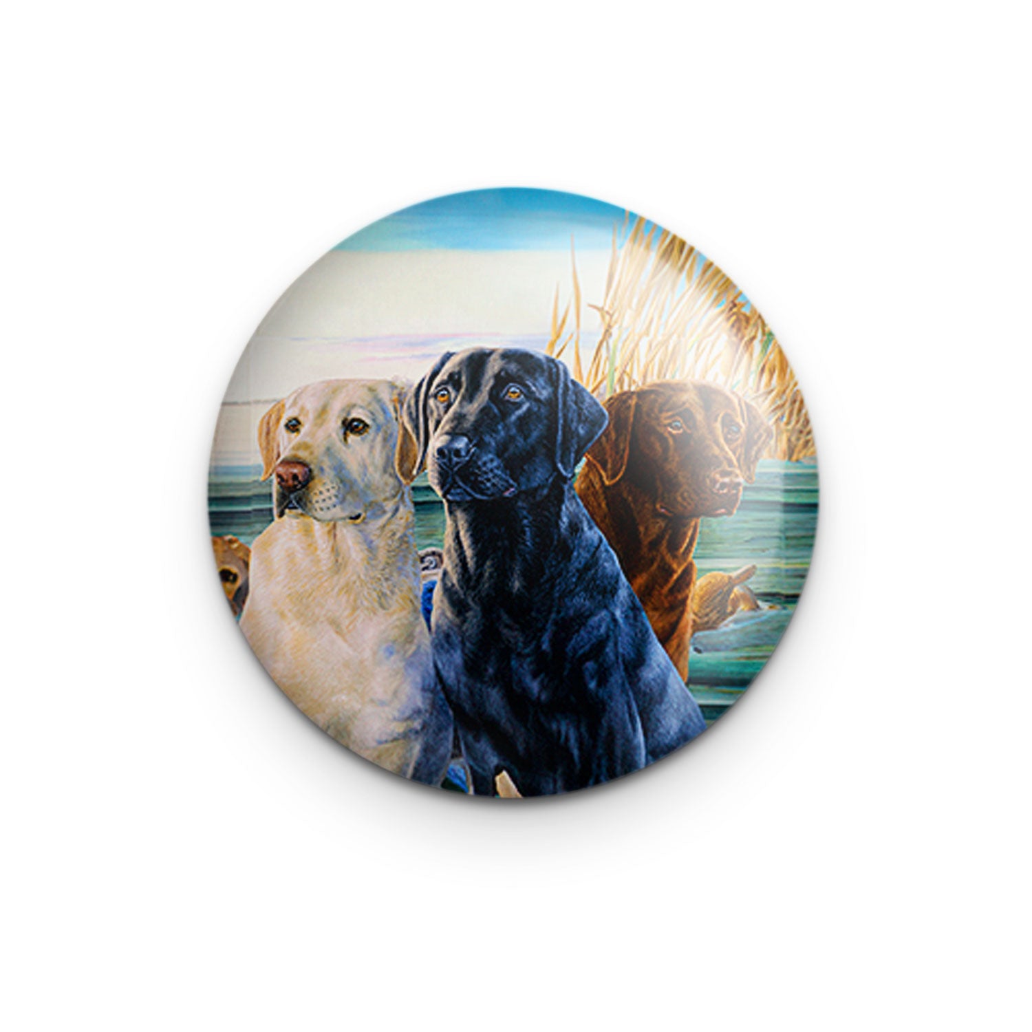 "Lab Trio" - 1" Round Pinback Button