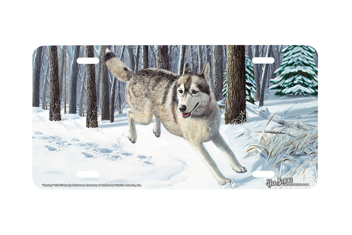 "Frolic Huskey" - Decorative License Plate