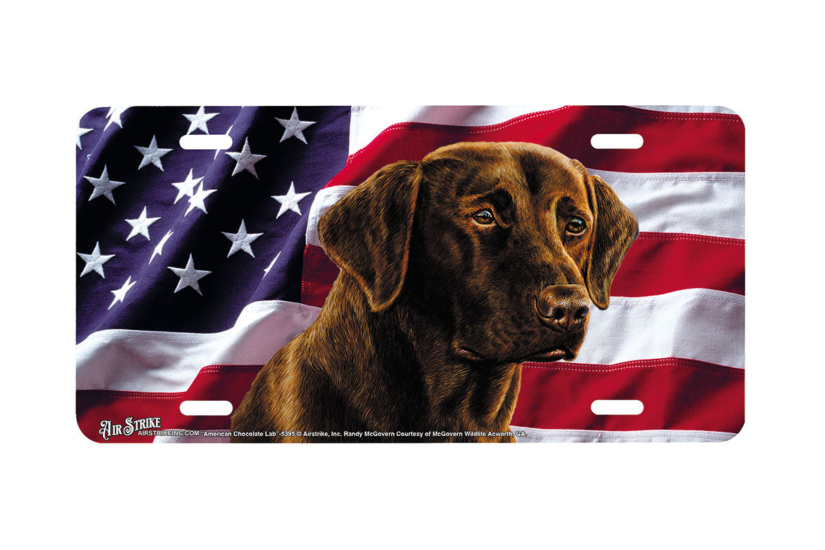 "American Chocolate Lab" - Decorative License Plate