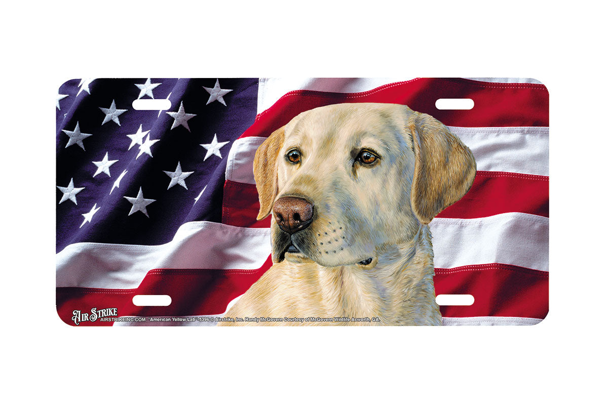 "American Yellow Lab" - Decorative License Plate