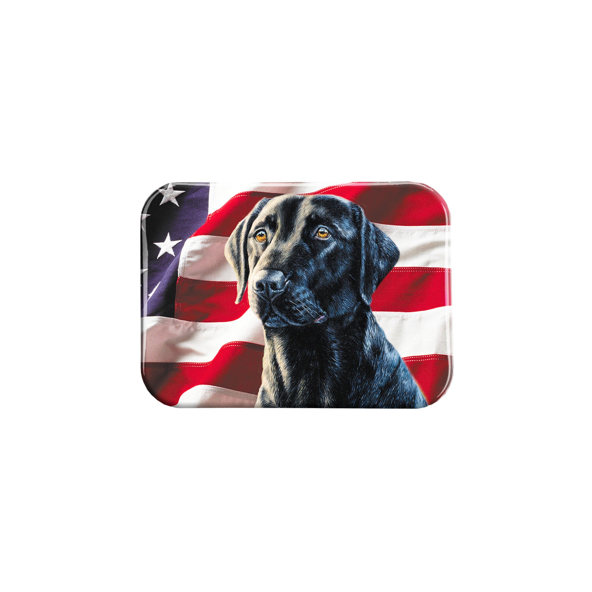 "American Black Lab" - 2.5" X 3.5" Rectangle Fridge Magnets