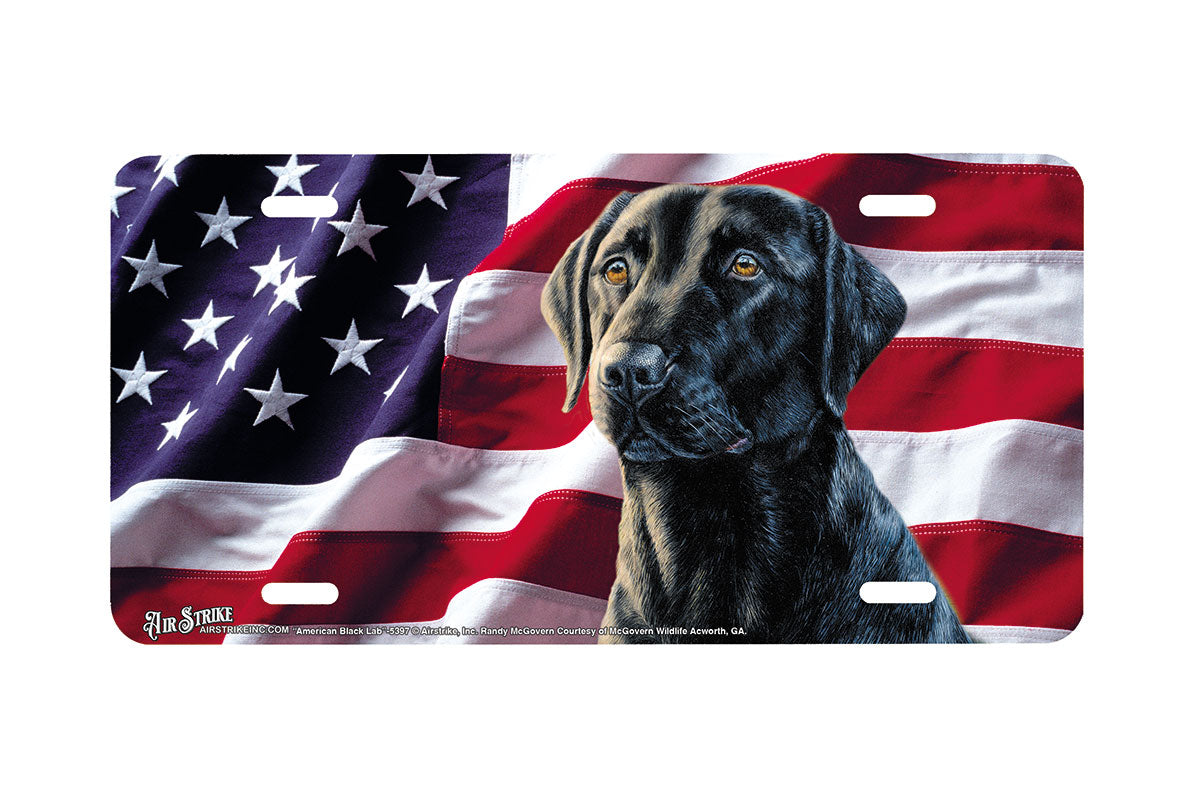 "American Black Lab" - Decorative License Plate