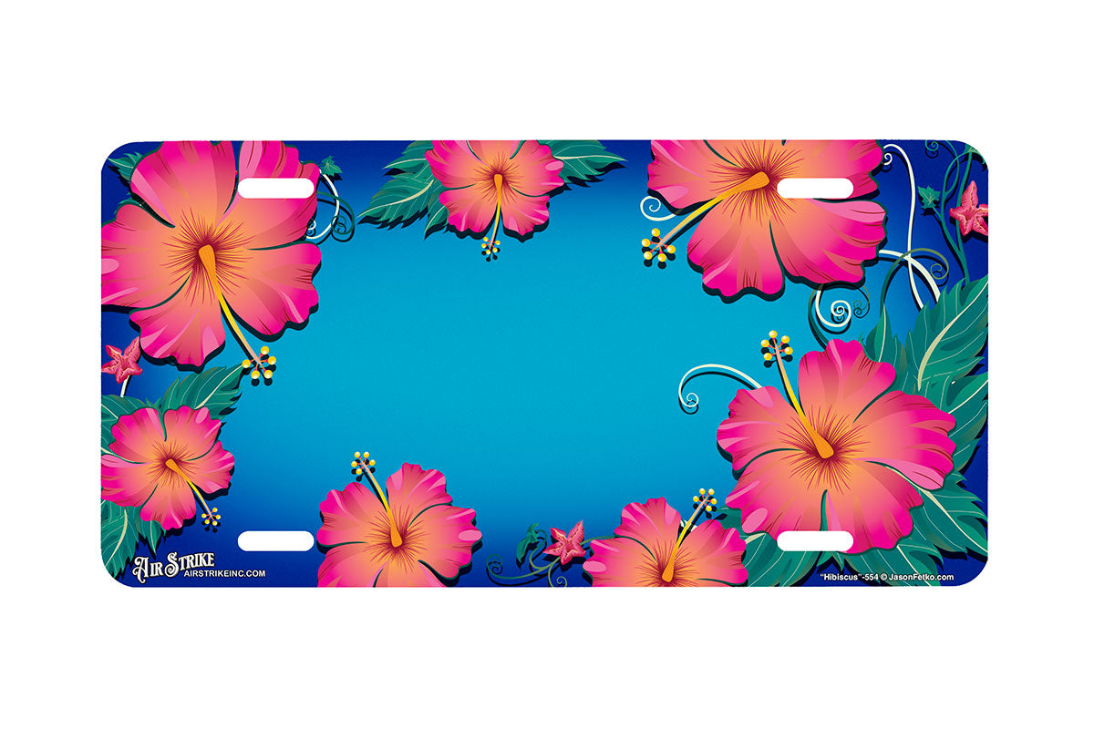 "Hibiscus" - Decorative License Plate