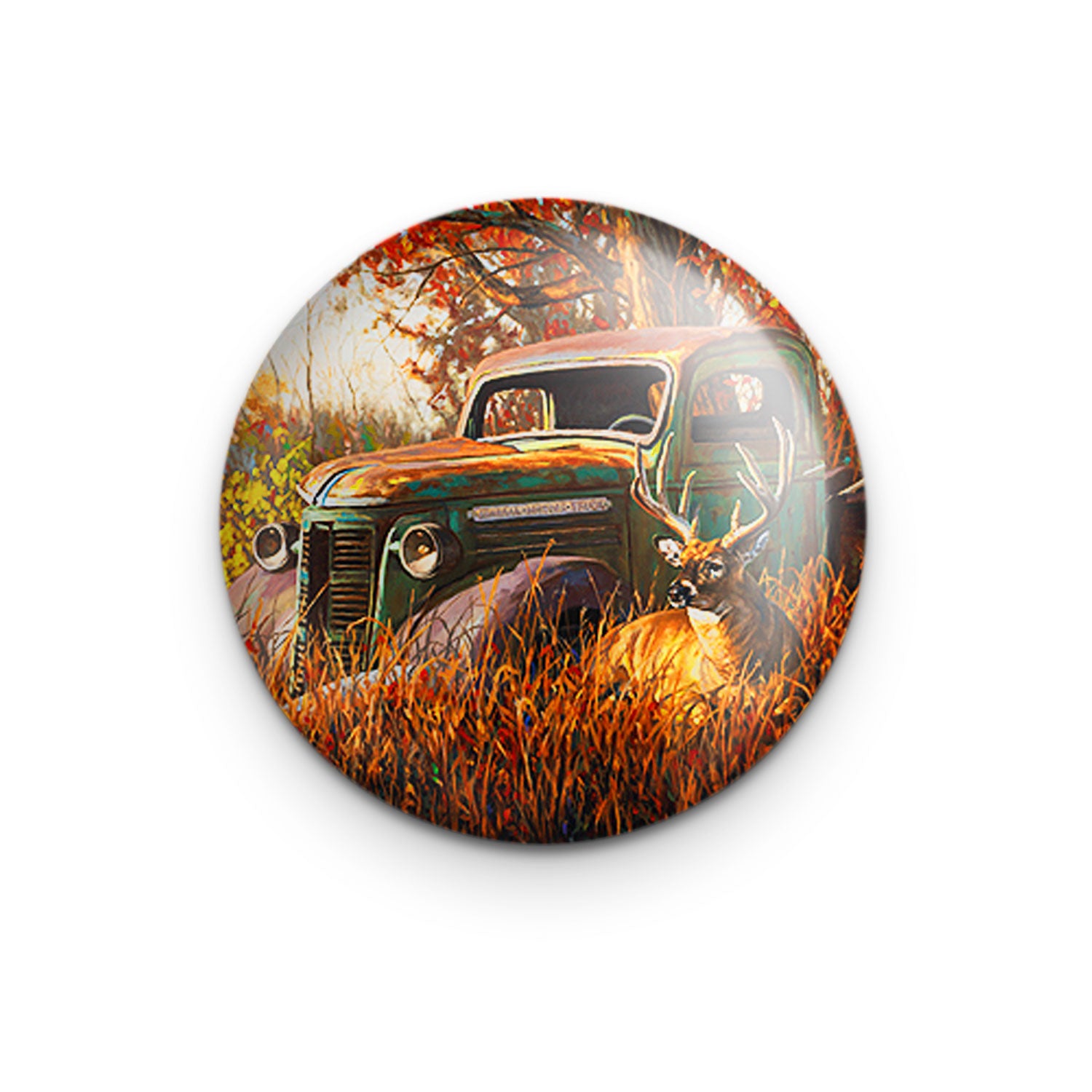 "A Buck and a Truck" - 1" Round Pinback Button