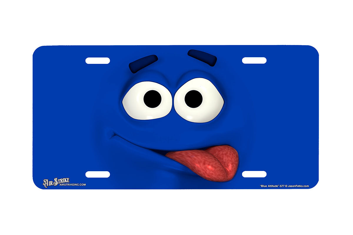 "Blue Attitude" - Decorative License Plate