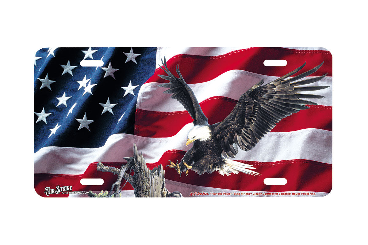 "Patriotic Power" - Decorative License Plate