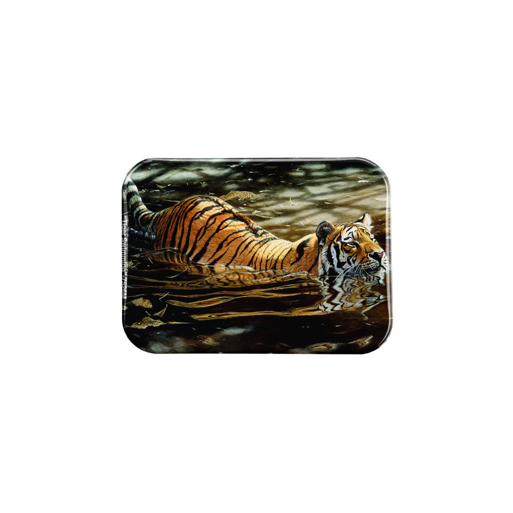 "Tiger Swimming" - 2.5" X 3.5" Rectangle Fridge Magnets