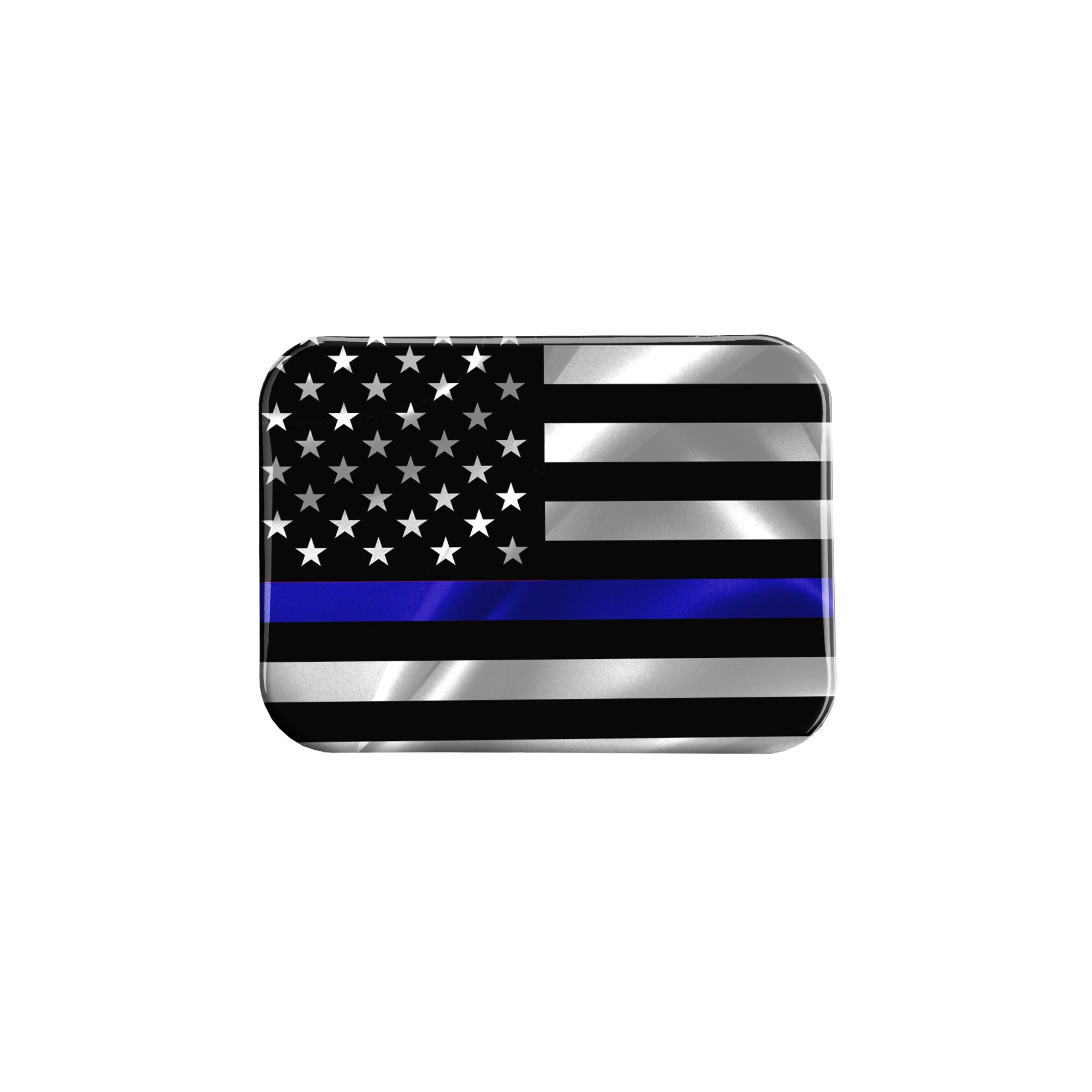 "Black Flag with Thin Blue Line" - 2.5" X 3.5" Rectangle Fridge Magnets