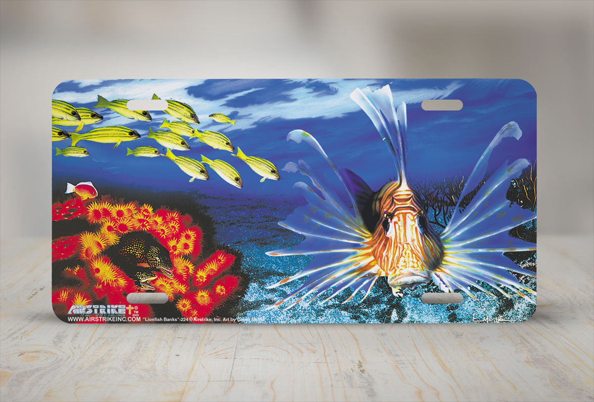 Airstrike® Lionfish License Plate 224-"Lionfish Banks" License Plate