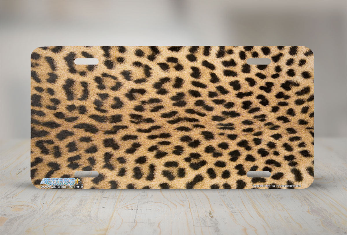 Airstrike® 581-"Leopard Print" License Plate